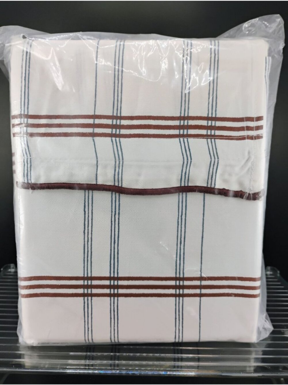 TwinXL Plaid Sheet Set With Flat & Fitted Sheets + Pillowcase
